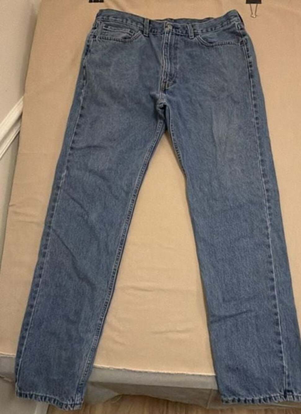 Levi's 505 Regular Fit Straight Leg Jeans Men's 38x36 Blue Denim